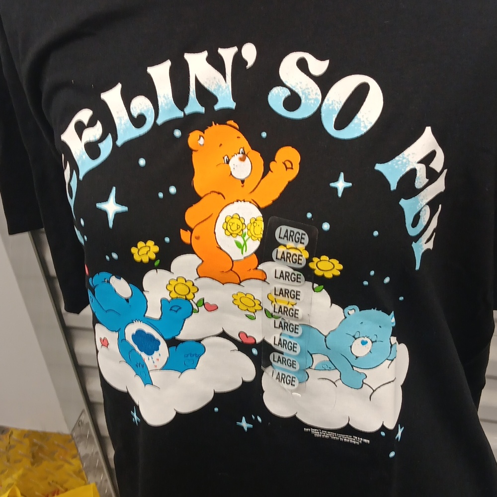 Retro style Care Bears black tee L NWT - Picture 2 of 6